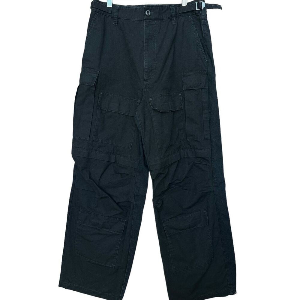 Balenciaga Hybrid Cargo Jeans size S Black SS '22 Japanese Denim Ripstop